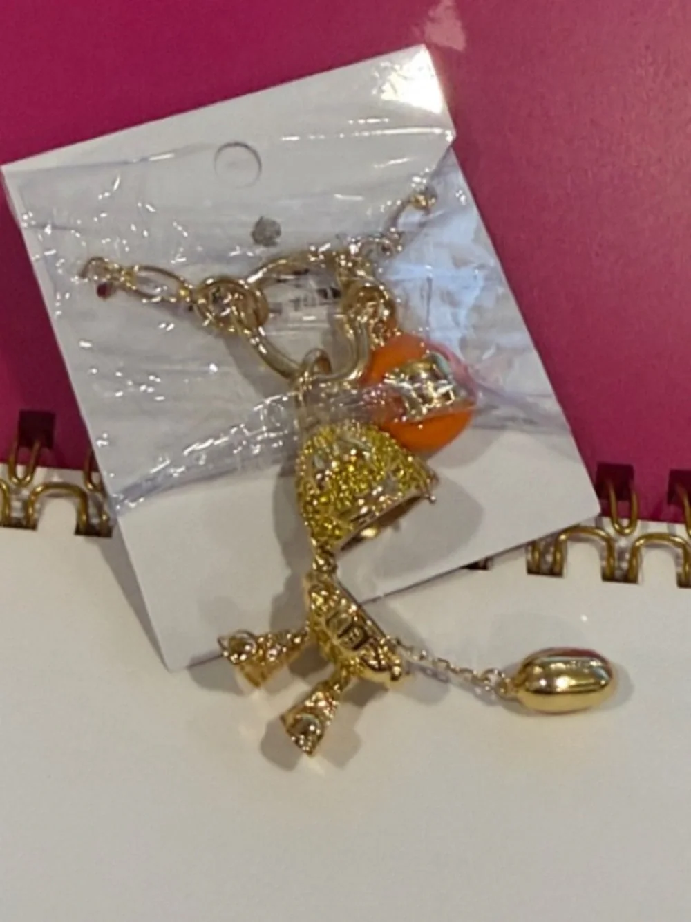 kate spade |♠️| Gold Plated M&M Necklace WITH Peanut Charm Inside